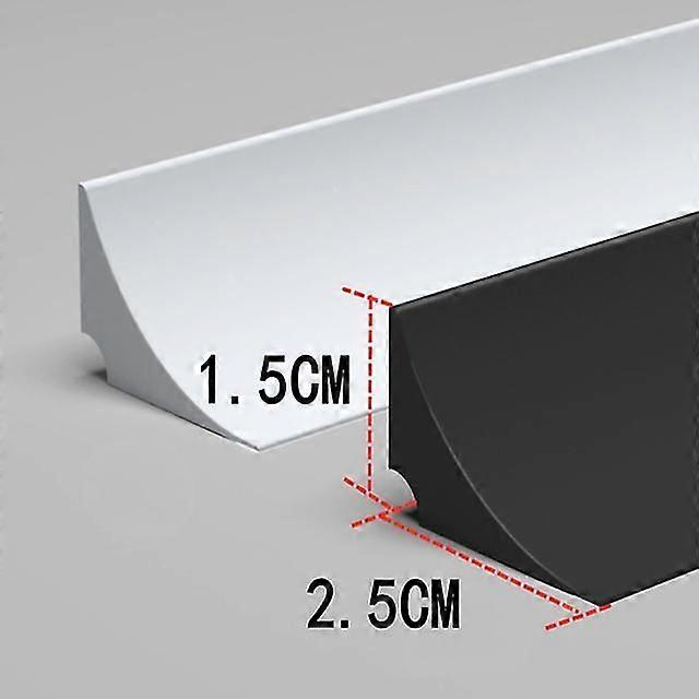 Bande d’arrêt d’eau en silicone 3m, barrière anti-inondation flexible pour la douche/cuisine Noir 80cm