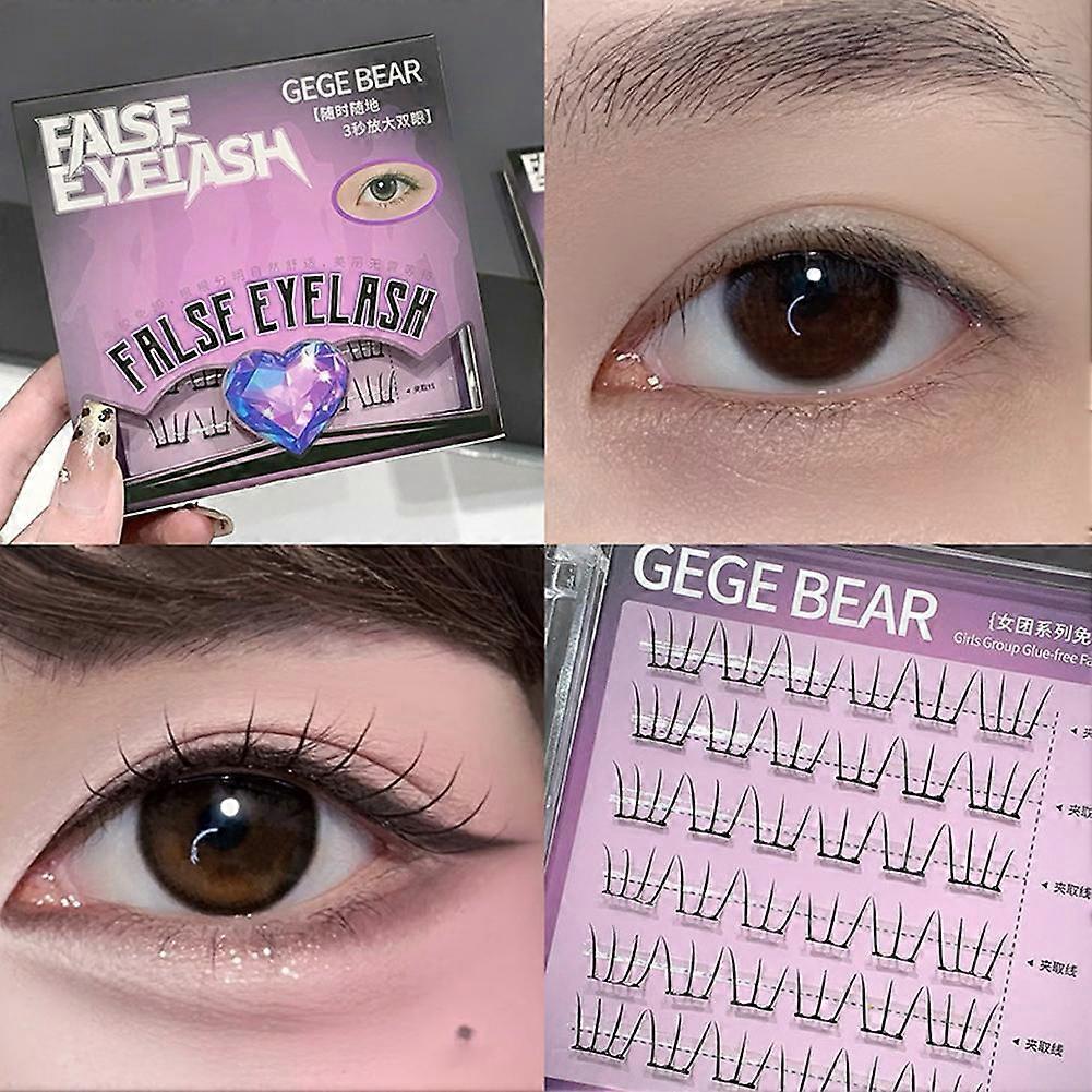 Lazy Large Capacity Non Adhesive False Eyelashes Extension Sunflower False