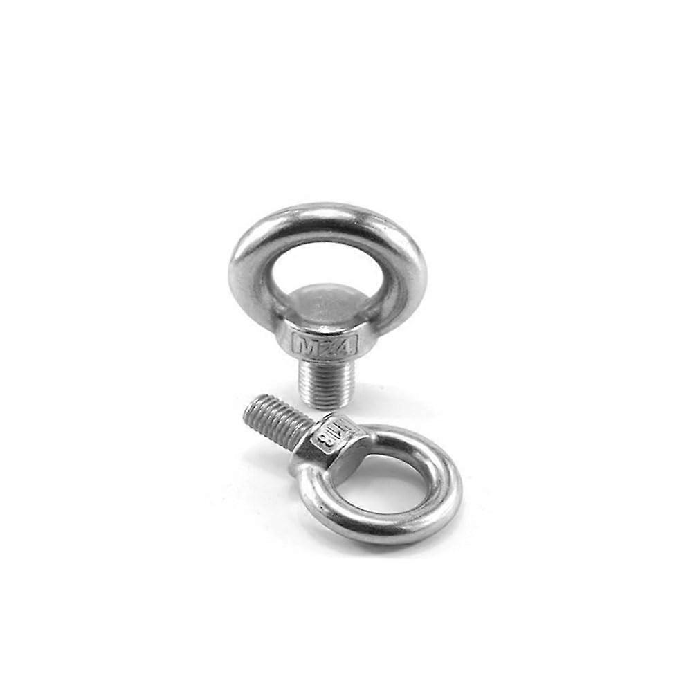 Eyebolts M10 304 Stainless Steel Lifting Eyebolt Extension Eyebolts for Wire Rope, 2 Pieces, Ring Loop Hole M8 M12