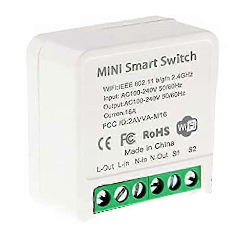 Mini Smart WiFi Relay Switch, DIY Timer Light Switch Module Smart Life/Tuya Application, Wireless Re