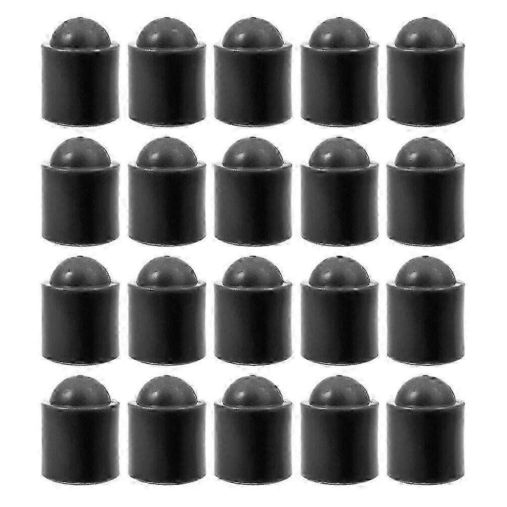 25 Stück Pool Queue Endschützer Schwarz 4x3x3cm Snooker Rod Abdeckungen