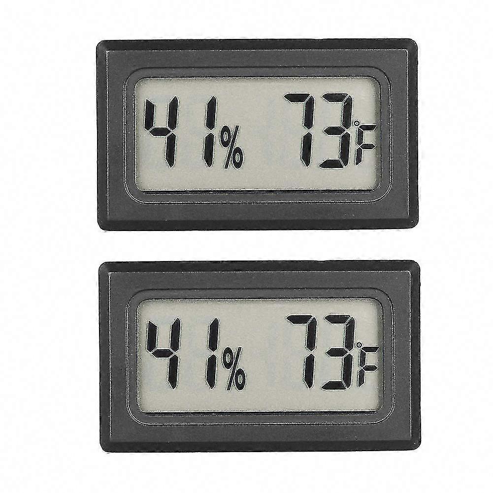 2 Pack Mini LCD Digital Thermometer Hygrometer for Refrigerator Aquarium - Temperature Humidity Tester