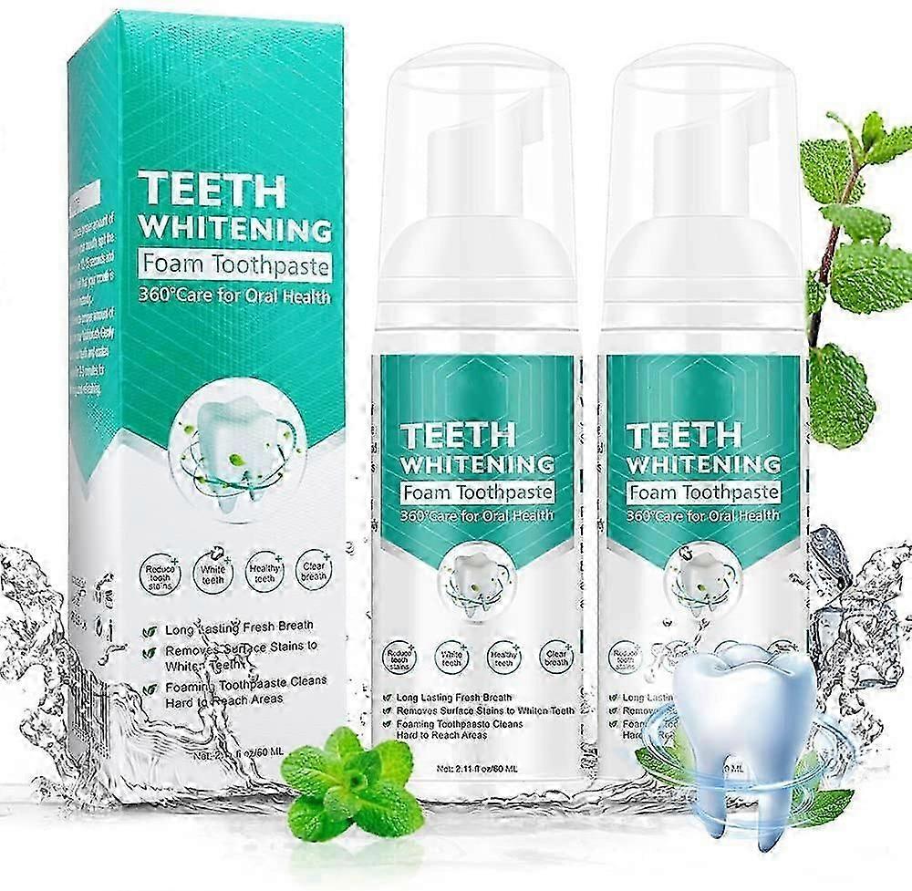 Natural Foaming Toothpaste with Baking Soda for Gentle Oral Care, Fluoride-Free 60ml