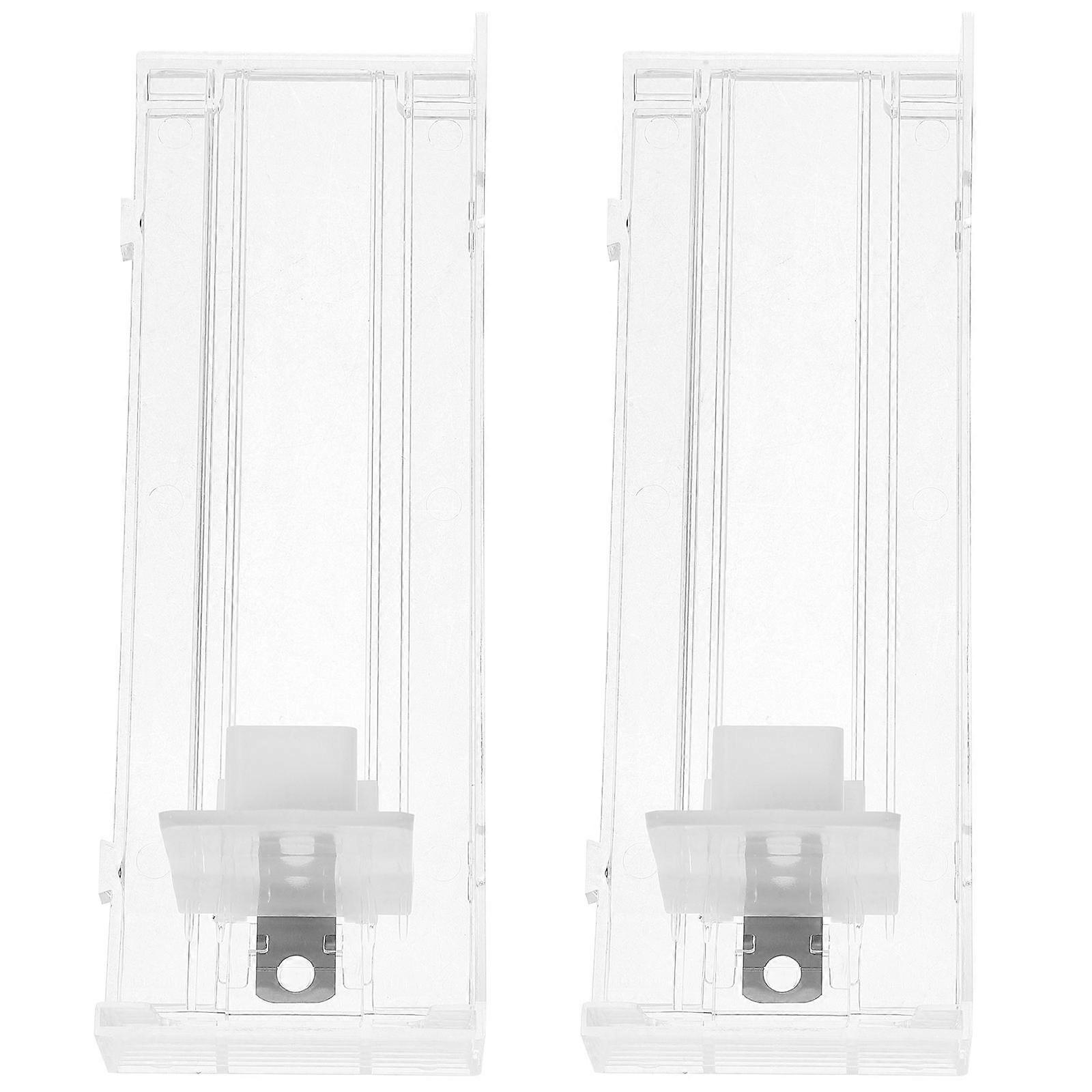 Automatic Showcase for Storage 2Pcs Clear Plastic Pusher Rack