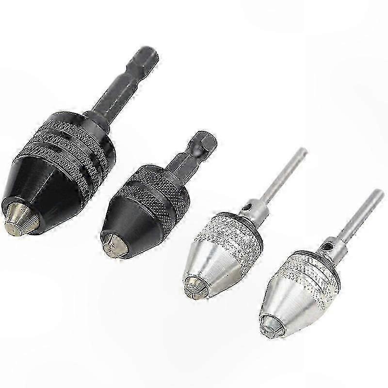 4-Piece Quick Change Drill Chuck Adapter Set for Electric Screwdriver Conversion Kits