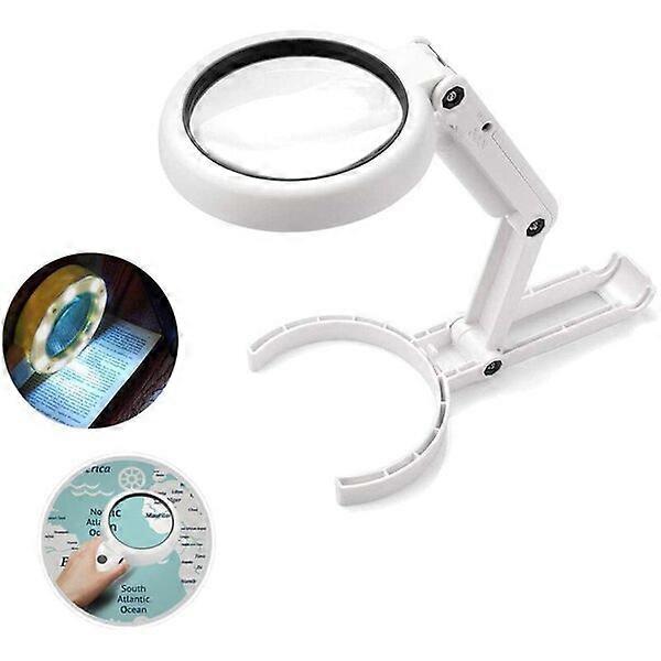 Magnifying glass, 5x 11x, USB and battery powered with LED light