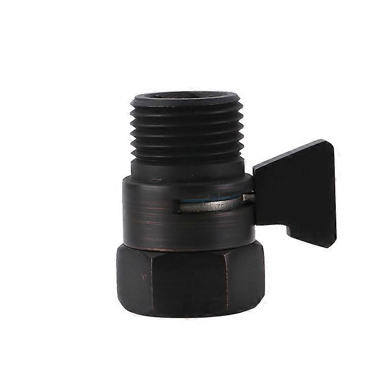 Solid Brass Shower Head with Shut-Off Valve and Water Flow Control with Macaron Brass Handle