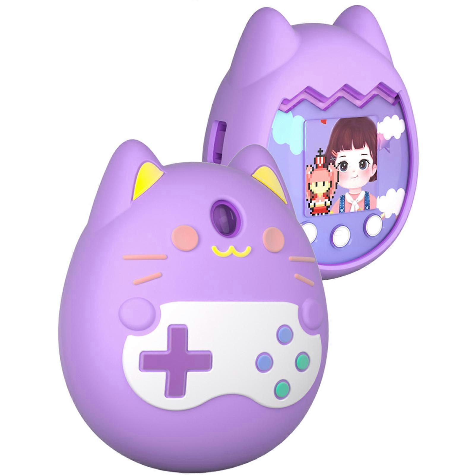 Scratchproof Shell Full Coverage Sleeve Dustproof Silicone Protector Case for Virtual Pet Game Machine  Purple