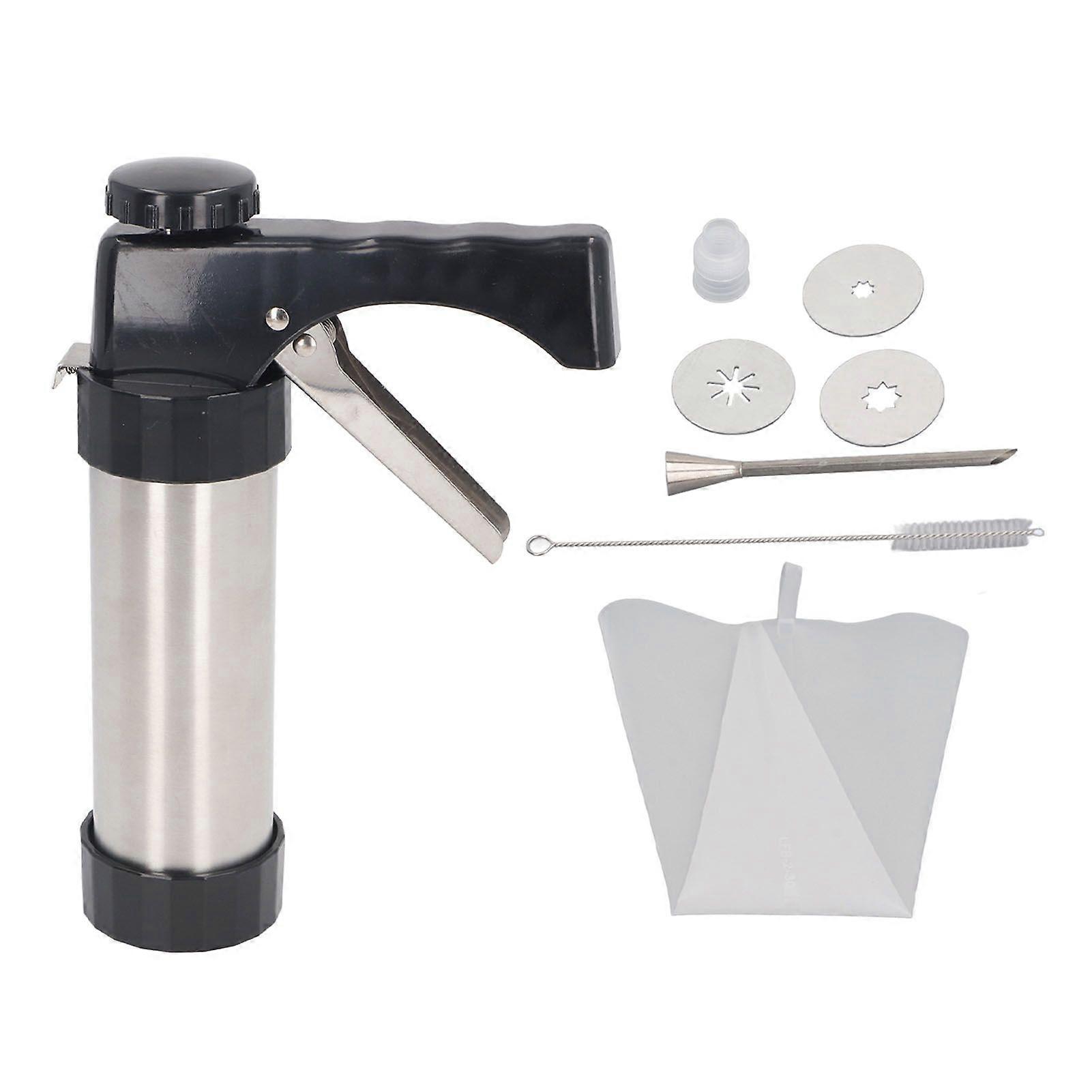 Cookie Press Decorating Kit for Baking Stainless Steel Cookie Maker for Biscuits Cake Dessert Churro