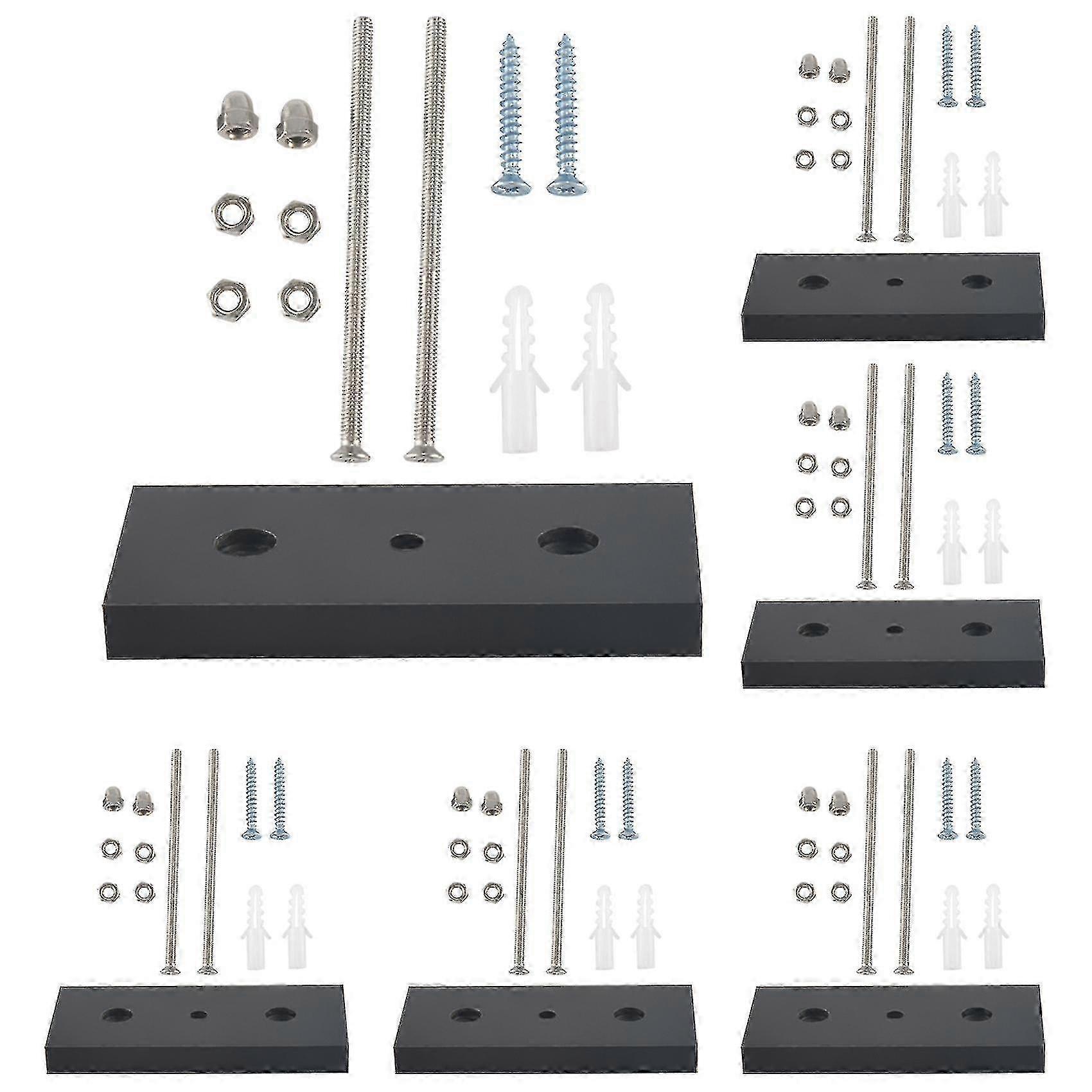 6 Pack Skateboard Floating Deck Display Wall Mount Rack Holder Hang...