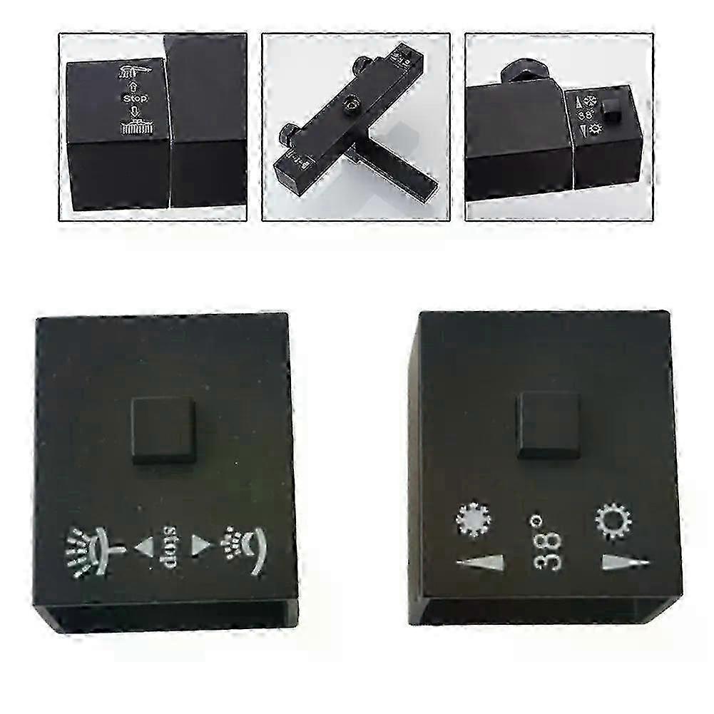2PCS Shower Temperature Control Handle Knob ABS Plastic Painted The...