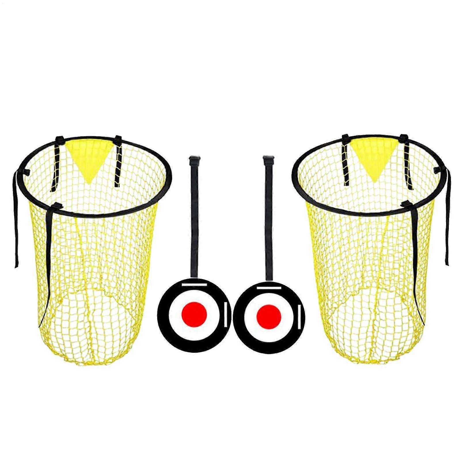 Top Bins Target Net 4-Piece Nylon Football Training Set For Soccer Accuracy Outdoor Goal Throwing Net