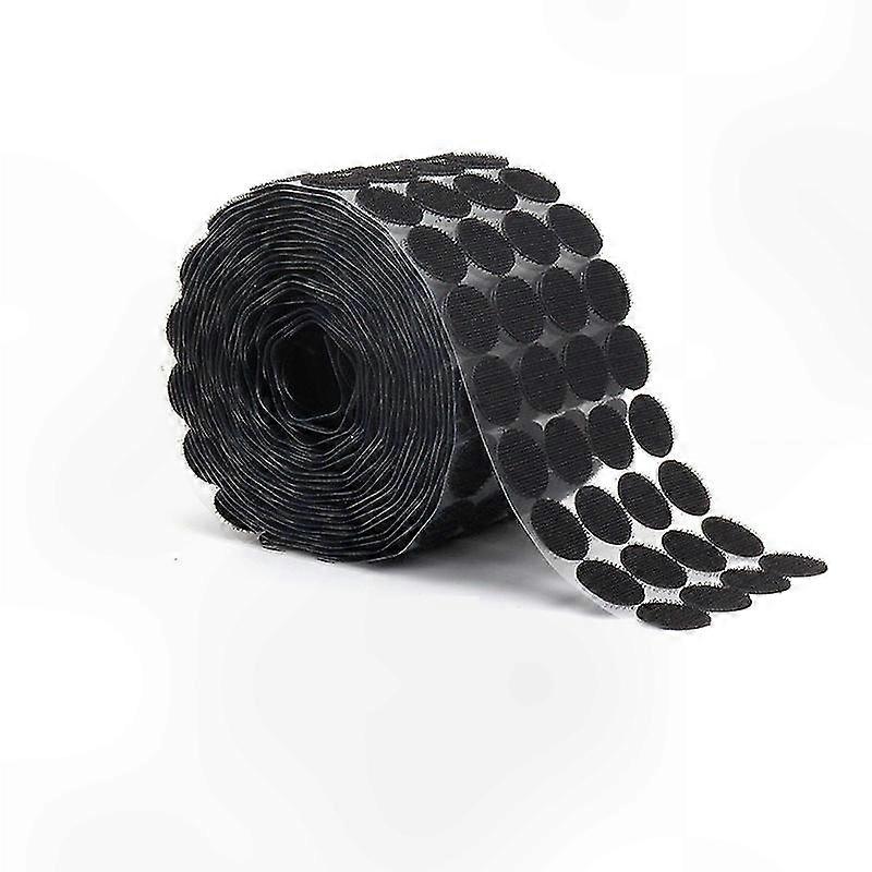 1000 Pieces Hook and Loop Dots, 10mm Black Adhesive for Crafts and Organization