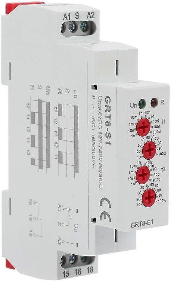 Time Relay - GRT8-S1 Mini Asymmetrical Cycle Timer On\\/Off Repeat Cycle Time