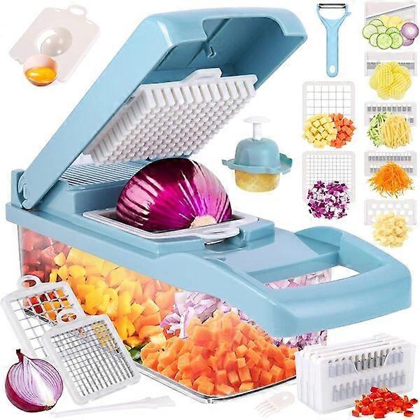 Vegetable slicer, seven-blade multi-functional, easy to clean and stable