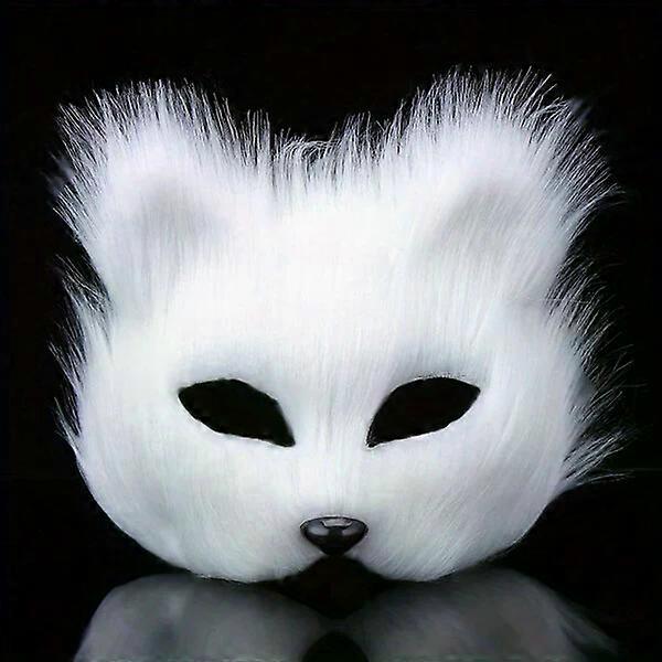 Half-face fox mask, made of soft velvet, adding fun to festivals