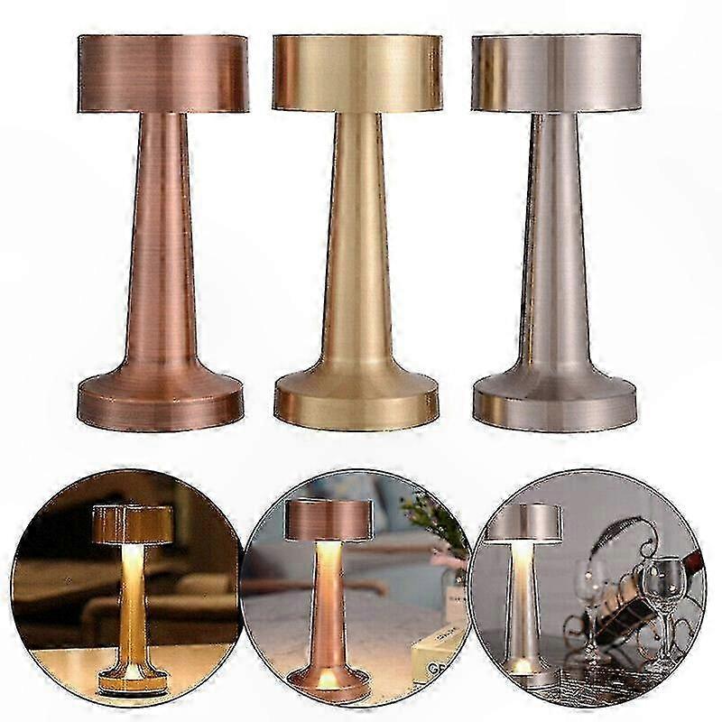 LED Table Lamp with Touch Sensor for Bedroom, Restaurant, Bar Decor, Rechargeable Lighting Solution