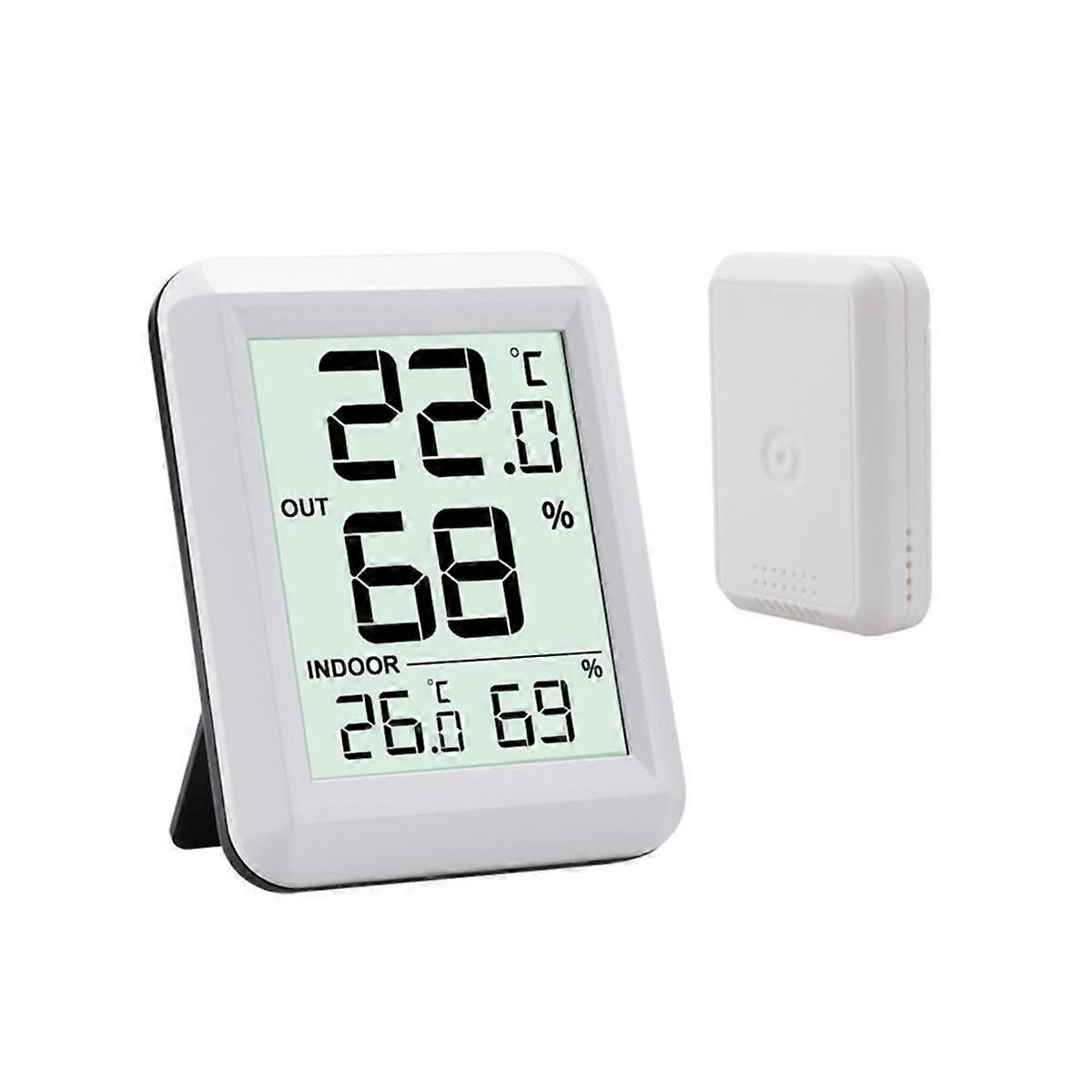 Wireless Thermometer Hygrometer BabyRoom Digital LCD Temperature Humidity Monitor Indoor Outdoor We