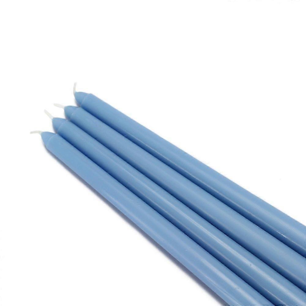 4 Peças de Vela Cônica Azul Claro para Decoração 12 Polegadas