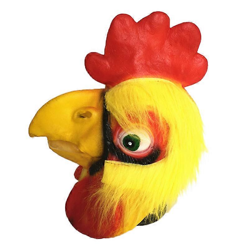 Prop Creepy Rooster Head mask for Halloween Costume
