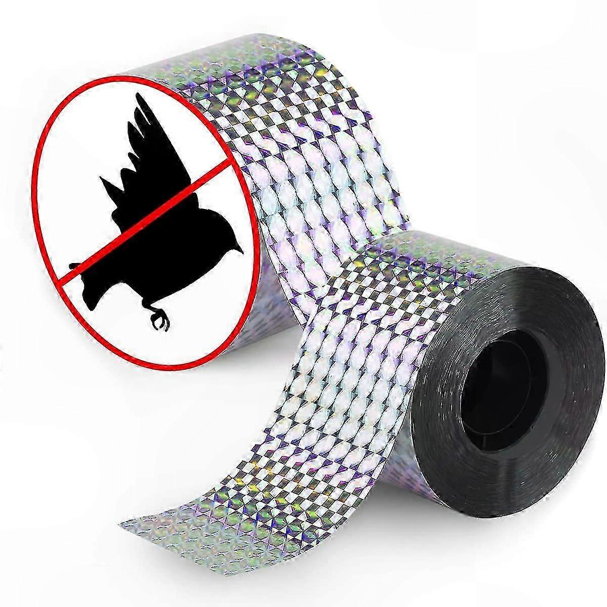 Bird Deterrent Tape 2 Rolls 45m Reflective Scare Tape for Balcony and Outdoor Spaces to Repel Pigeons and Other Birds