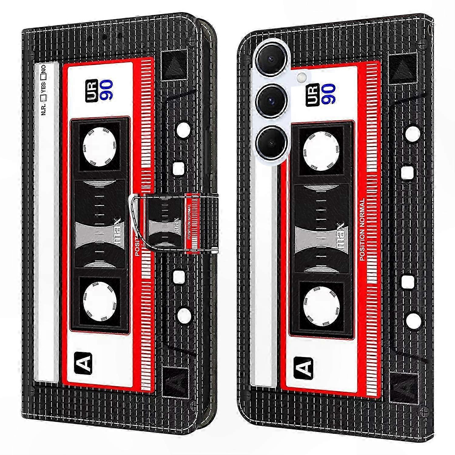 Leather Flip Case for Galaxy A56 5G Wallet Cover with Pattern Printing and Stand Function - Sleep Design Protector