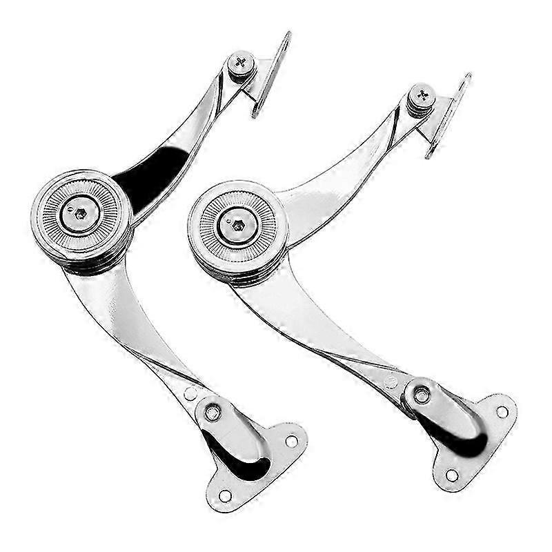 Folding Lid Support Hinges 2 Pieces for Kitchen Cabinet Door Adjustable Flap Stay Hardware