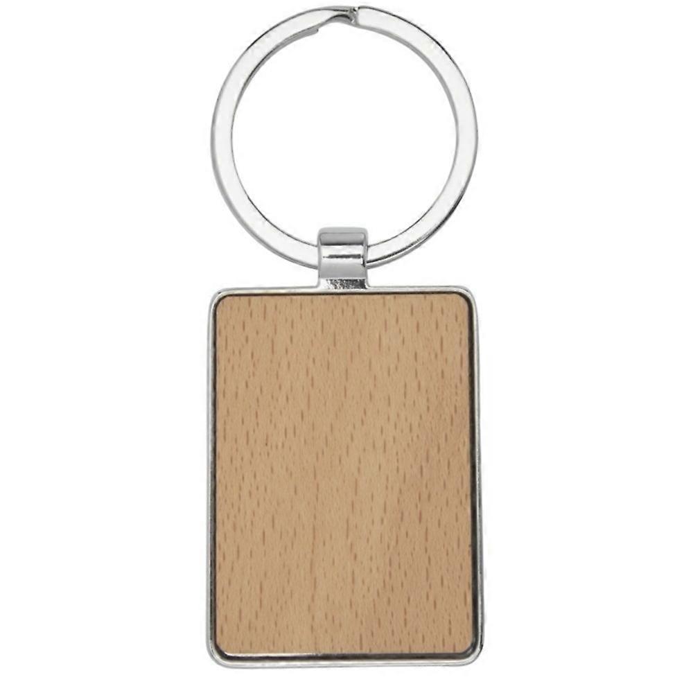 Avenue Mauro Rectangular Beech Wood Keyring