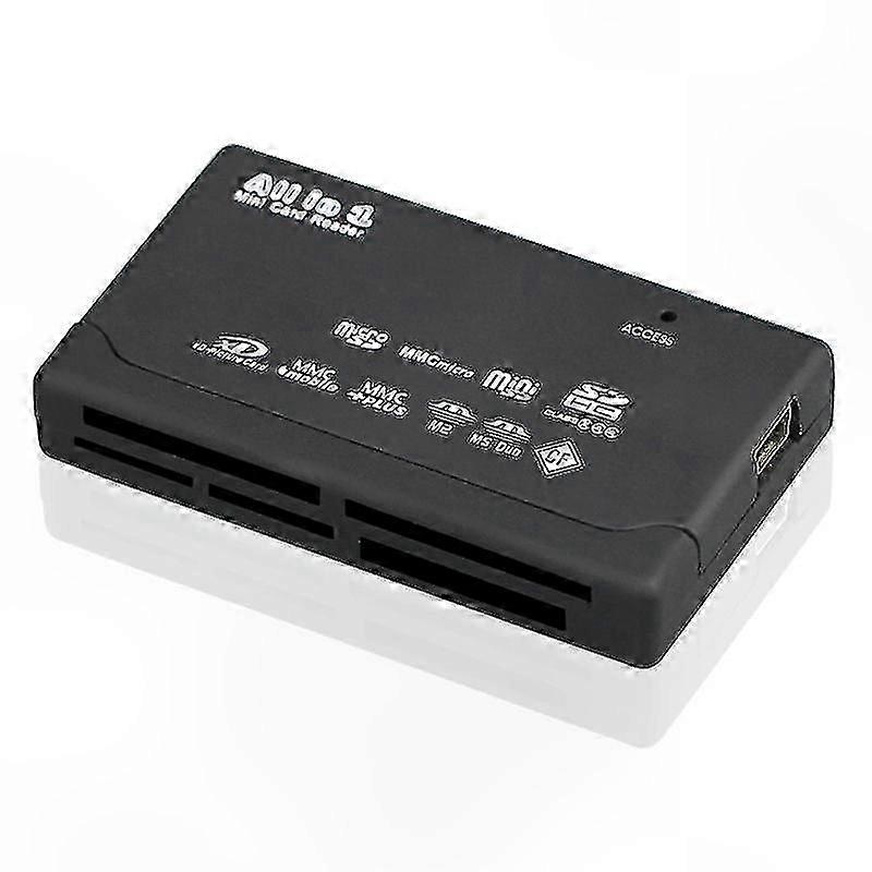 USB 2.0 Multi-Card Reader Adapter for SD, TF, CF, Mini SD, SDHC, MMC, MS, XD Cards (Single Unit)