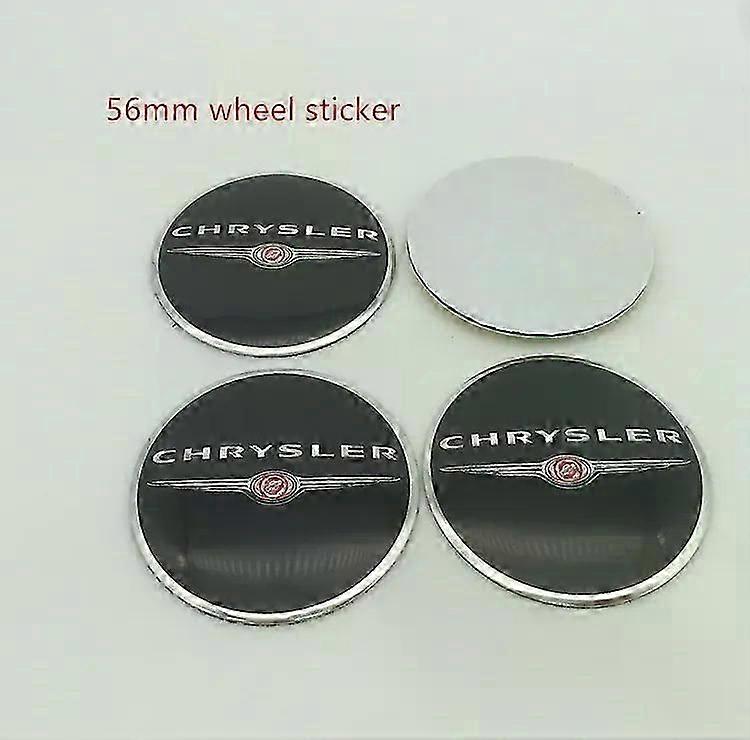 4pcs 54mm 56mm 60mm 64mm Chrysler 300c Car Wheel Center Cover Hub Cap Resin Badge Emblem Sticker Decal Styling Accessories