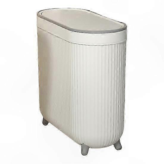 Rectangular 12L Waste Bin with Lid for Bathrooms and Kitchens
