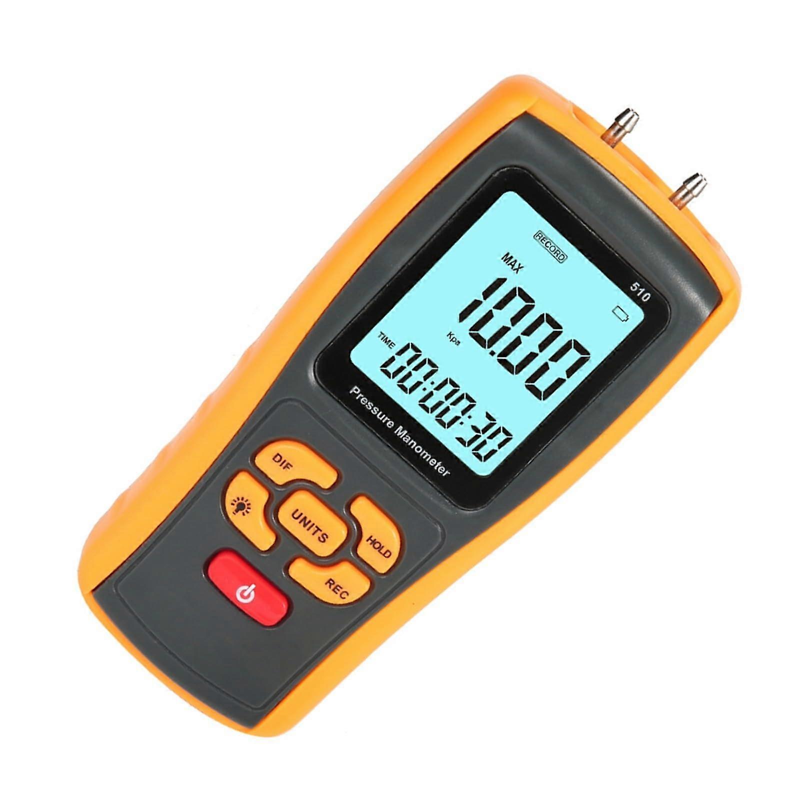 Easy Carry Digital Differential Pressure Sensors Handheld Portable Air Pressure Meter For HVAC And Industrial Airflow
