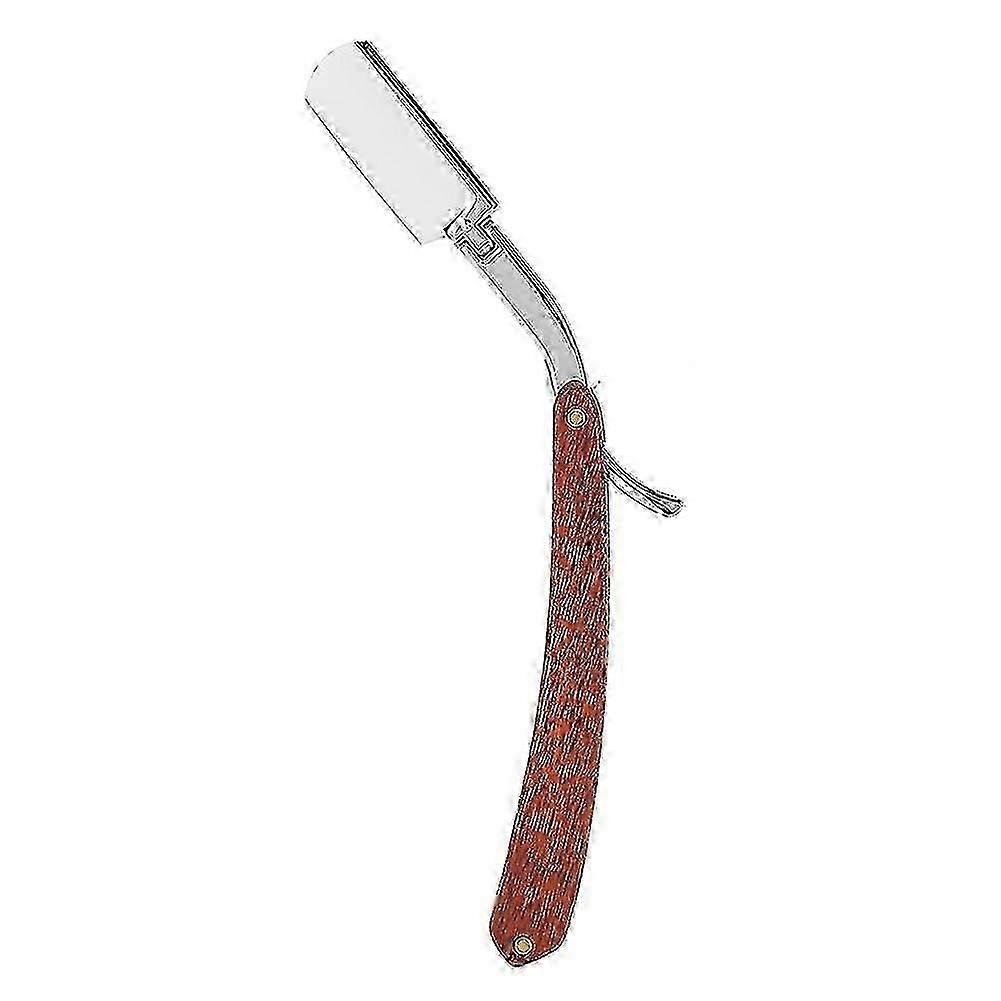 Manual Folding Shaver with Wooden Handle for Men Professional Blade Holder without Blade