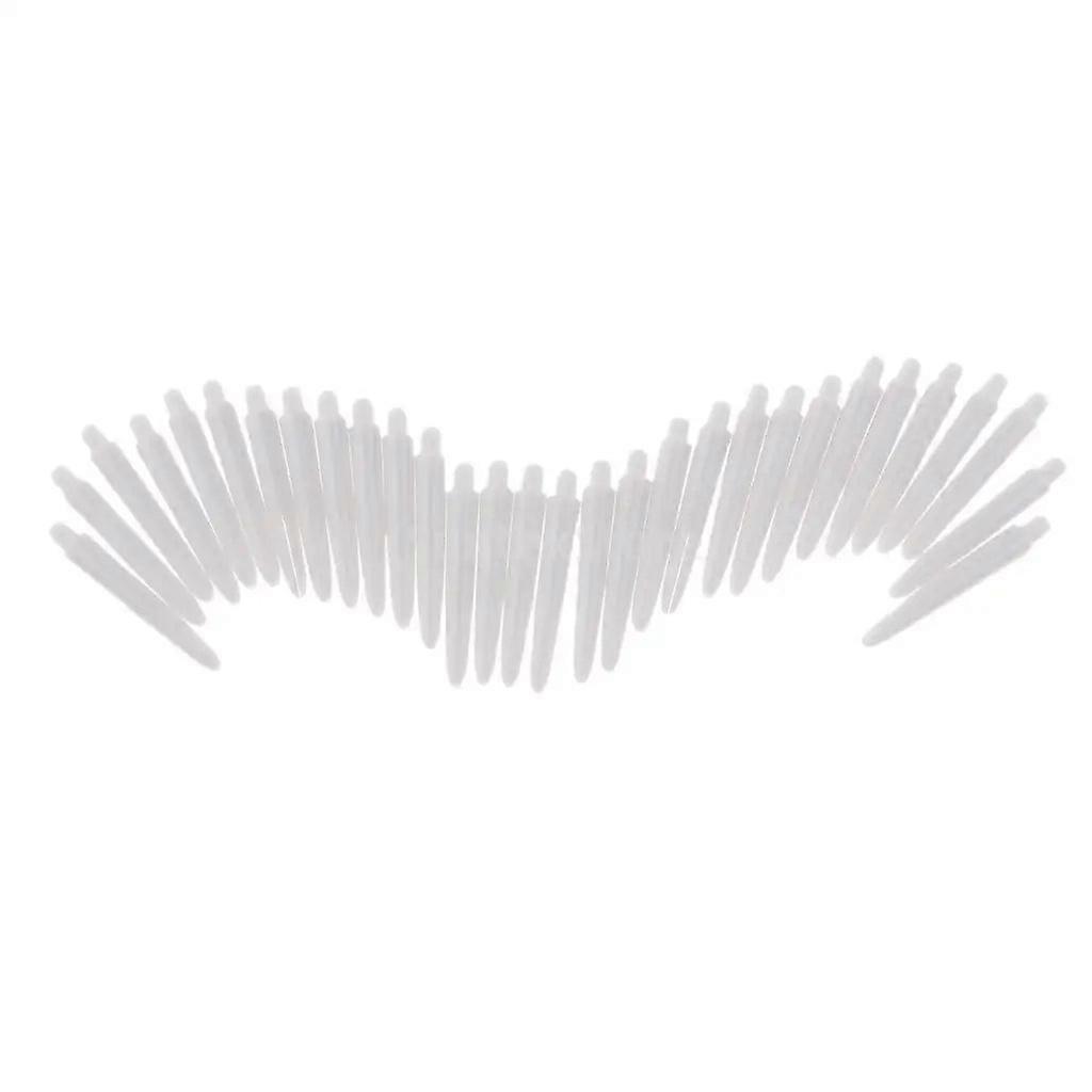 60 Pack 35mm 2ba Thread Dart Stems Shafts For Soft Tip Darts, White & Black