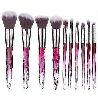 10Stücke professionelle Make-up Bürsten Set kosmetische Make-up Bürsten Kit| Lidschatten Applikator(lila)