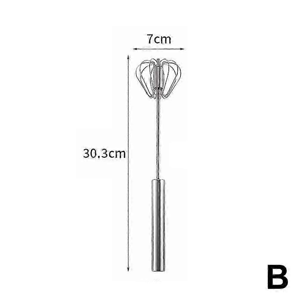 Semi-Automatic Egg Whisk Hand Push Egg Beater Stainless Blender Mixer 2025