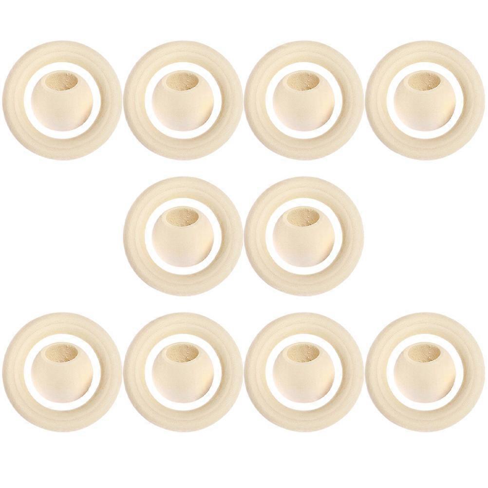 Wood Rings Wooden Ring for Tapestry Hanging Basket 4Sets with Beads