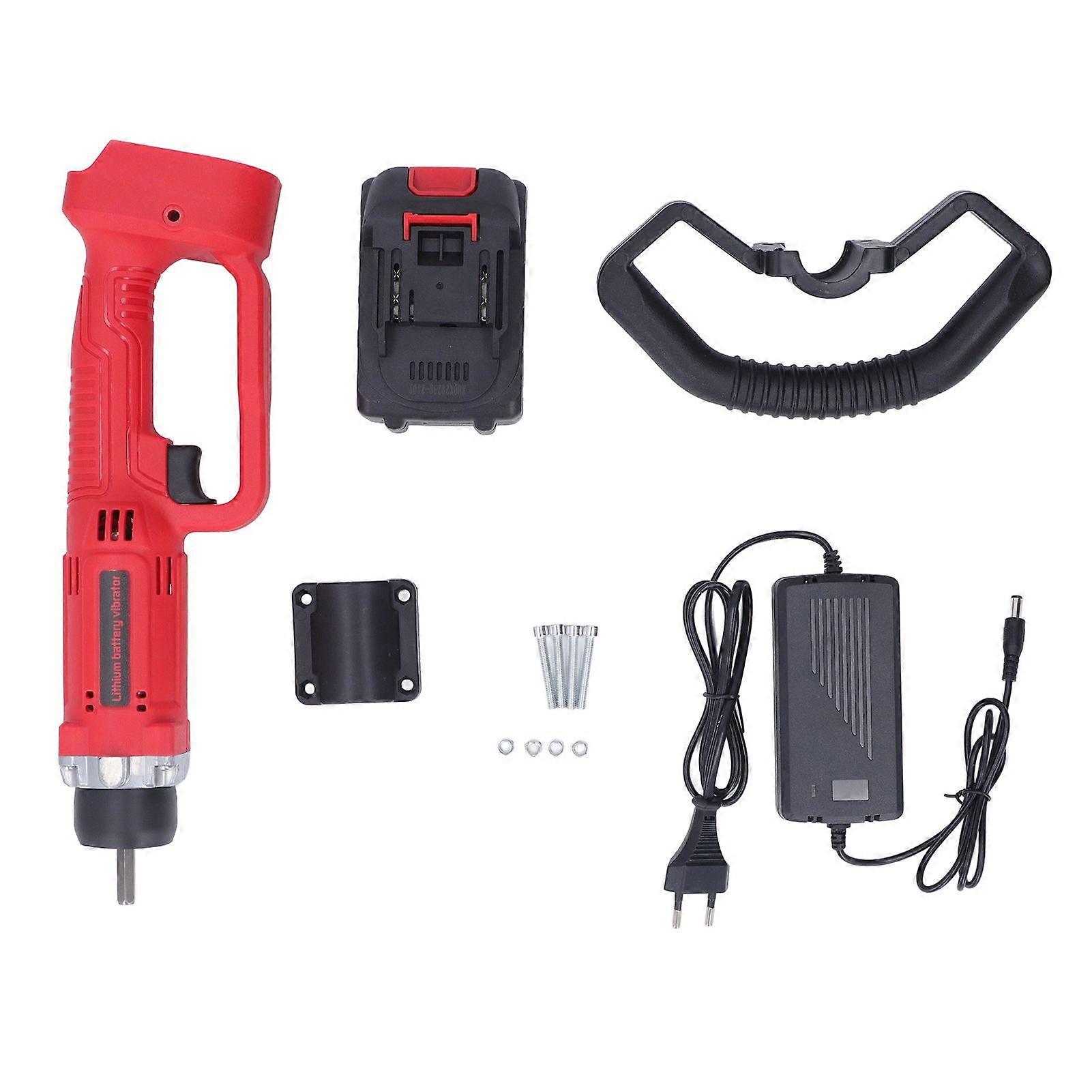 Cordless Concrete Vibrator 2500mAh Lithium Battery Powered Handheld Concrete Air Bubbles Remover 80240V EU Plug