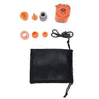 Small Portable Electric Air Pump with 5 Nozzles 450lm LED Light Multifunctional Inflator for Sleeping Pad Mattress Ball Toy