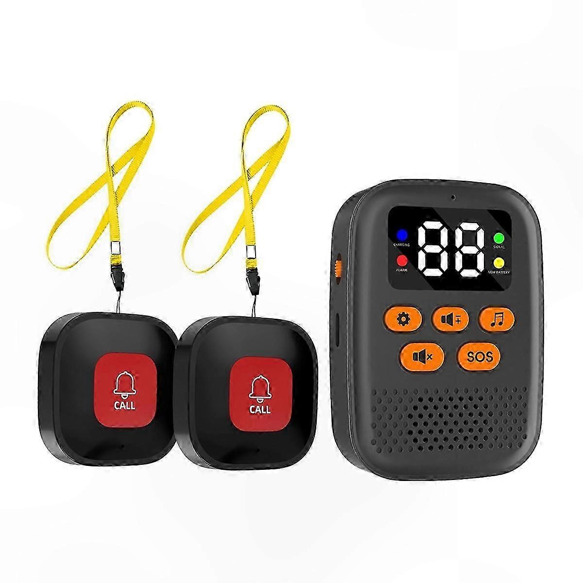 Elderly Care Alert System with Wireless Call Button and Vibration Notification for Caregivers Monitoring