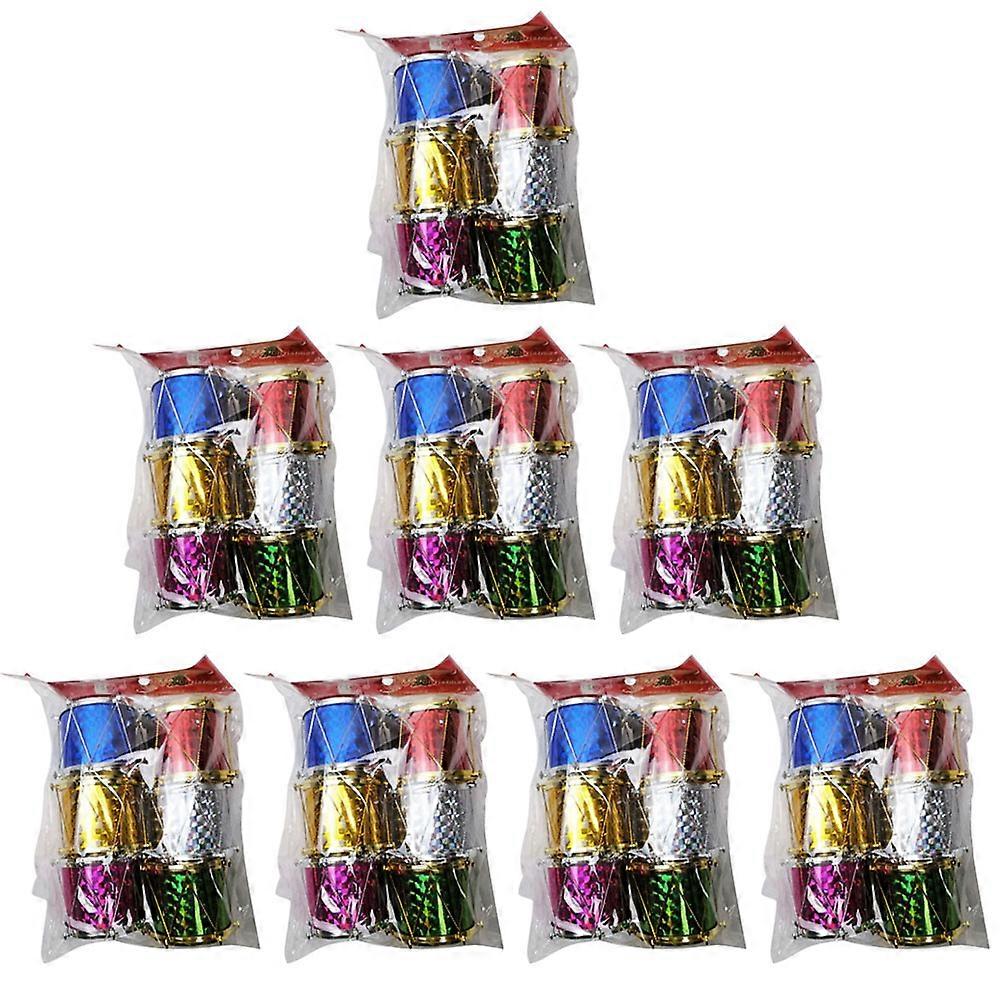 Decorative Drum for Xmas Paper Ornament for Decor 24Pcs Pack