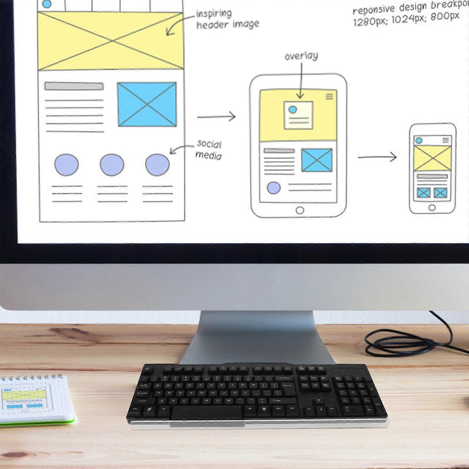 Acrylic Keyboard Stand for Desk Clear Keyboard Lift for Office Use 5Pcs