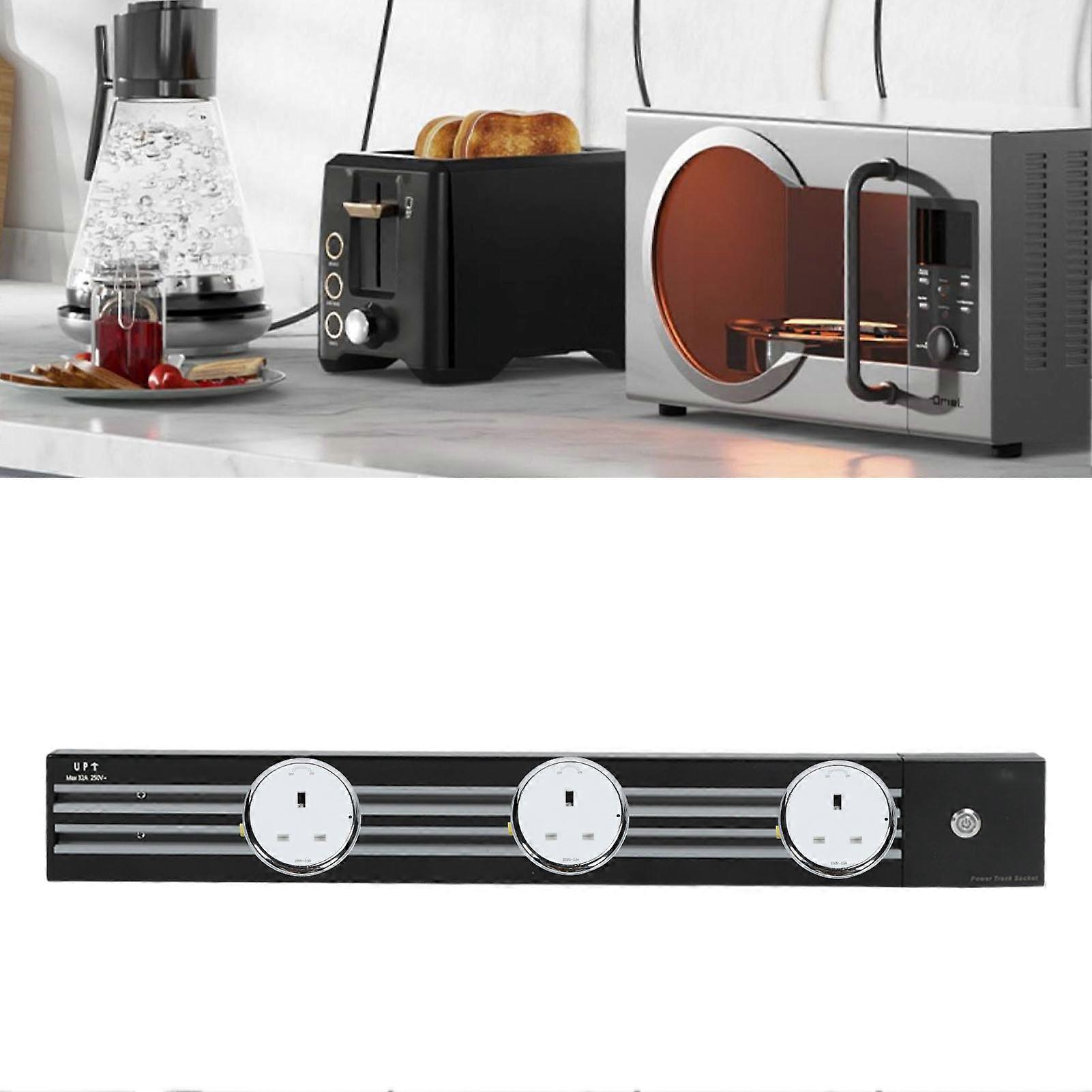 60cm Electric Power Track Socket 32A 8000W UK 3-Plug Adapter