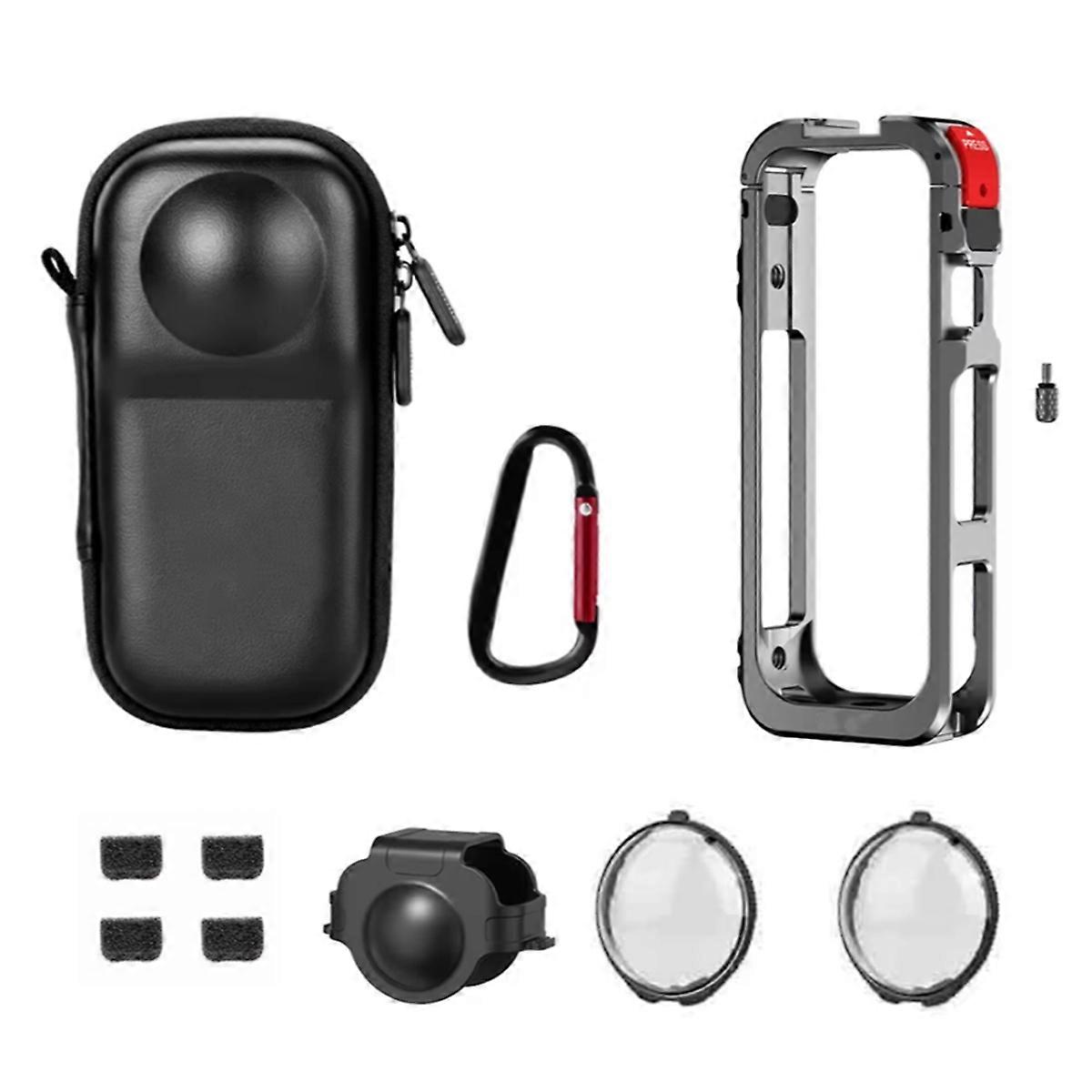 For X5 Metal Protective Cage Housing Frame with Silicone Lens Cover Protective
