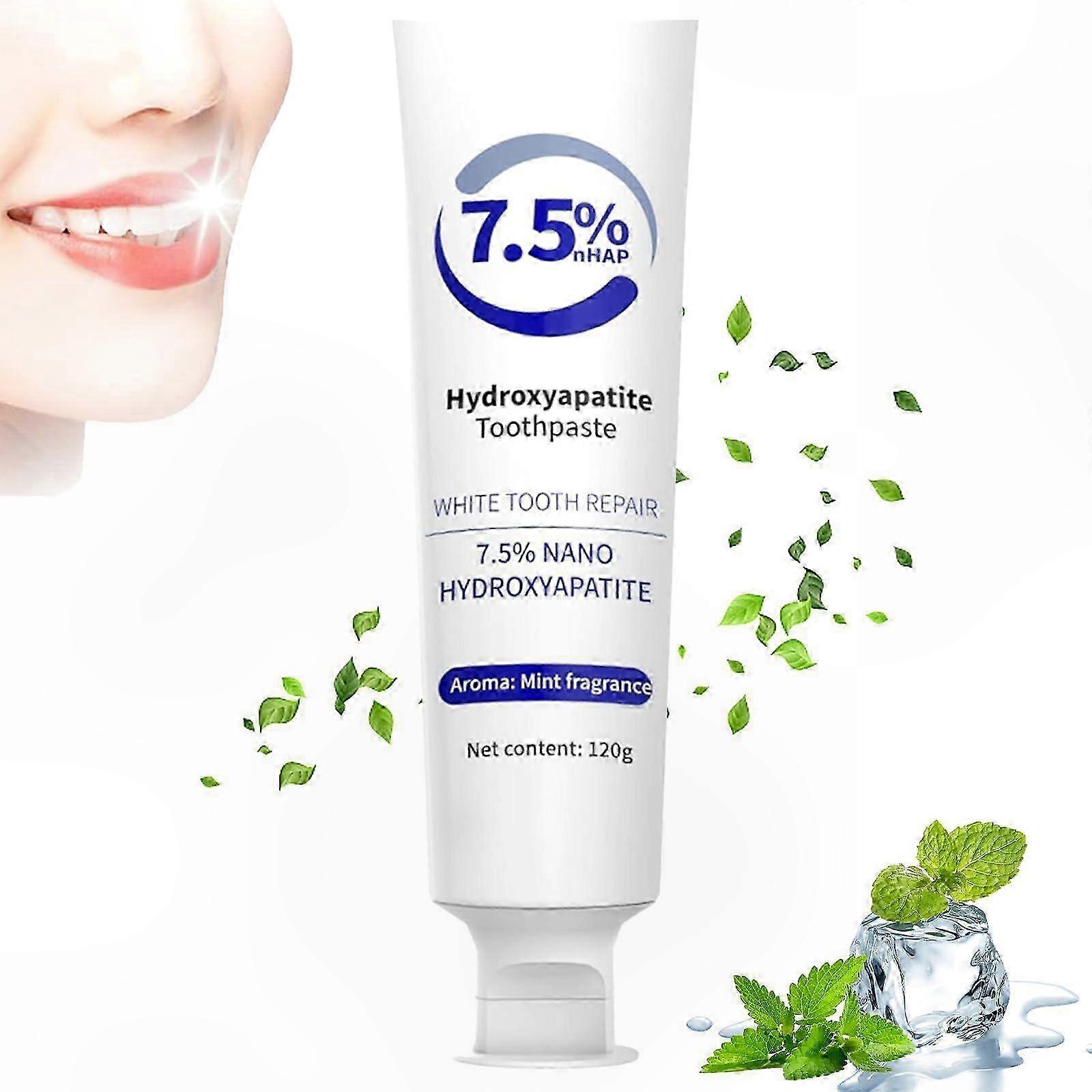 Mint-Infused Hydroxyapatite Toothpaste for Sensitive Teeth, Fluoride-Free Daily Care