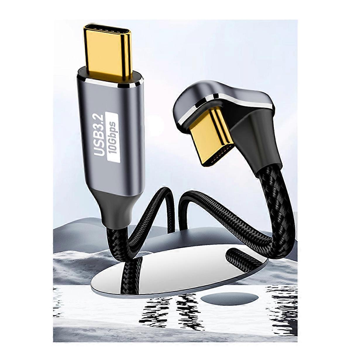 PD 100W USB C to Type C Elbow OTG Data Cord Cable USB 3.2 Gen 2,C