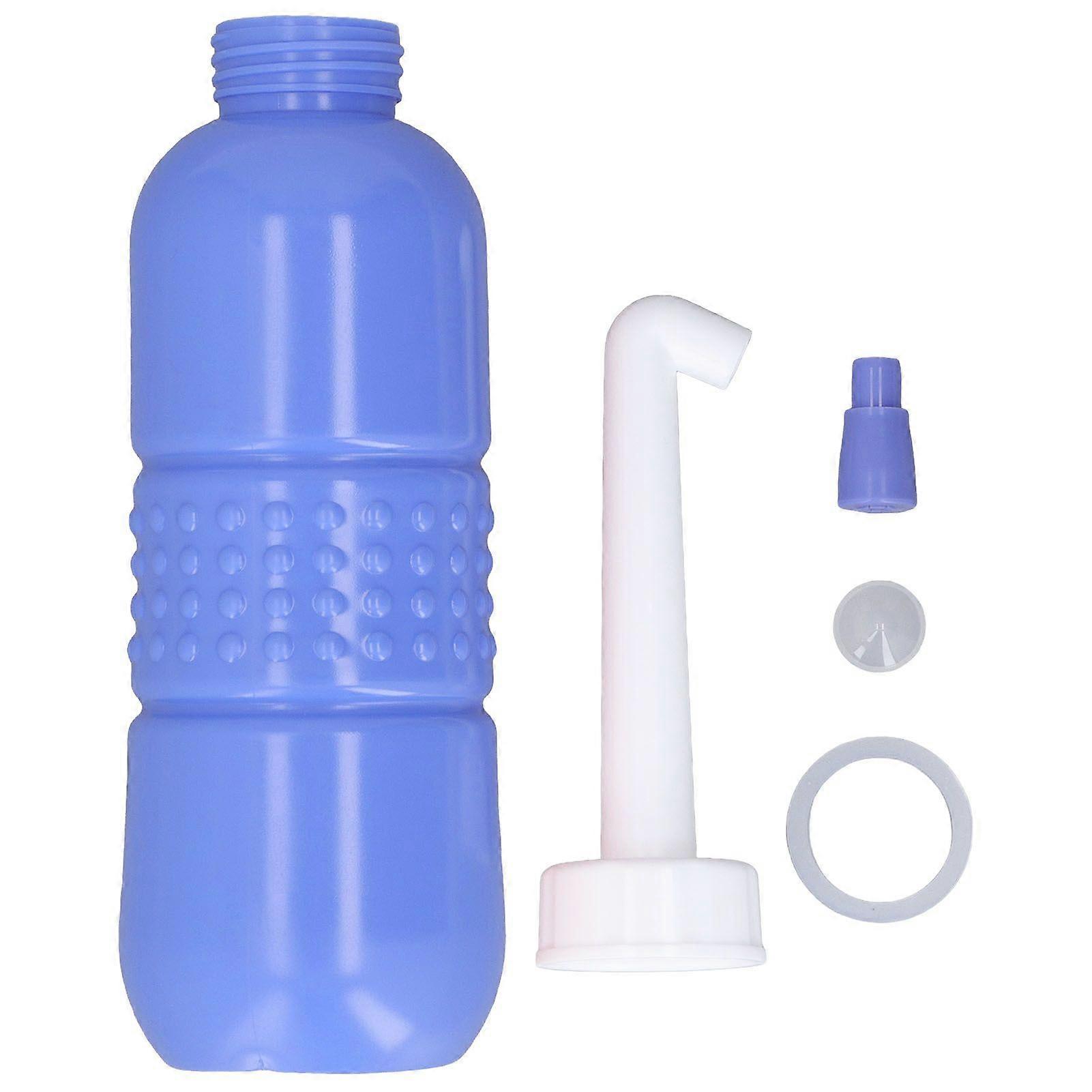 Portable Handheld Bidet Water Bottle Sprayer 650ML Large Capacity Squeeze Hygiene Cleaning for Perineum Butt Blue