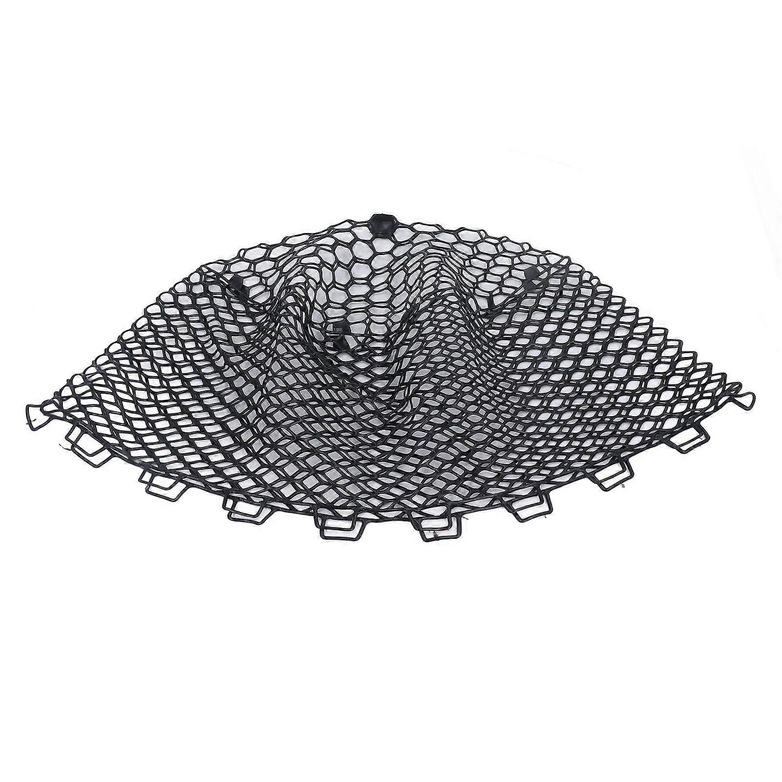 Rubber Fishing Net Replacement Transparent Black Collapsible Fishing Landing Net for Freshwater Saltwater 40cm Depth