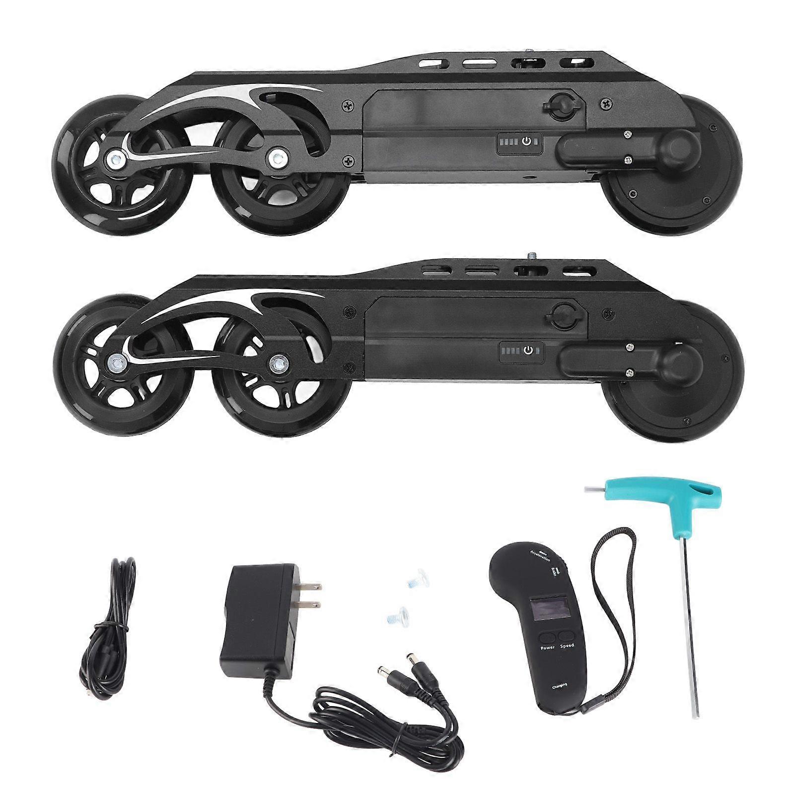 Dual Wheel Drive Electric Roller Skate Electric Inline Skates for Effortlessly Smoothly Gliding US Plug 100240V