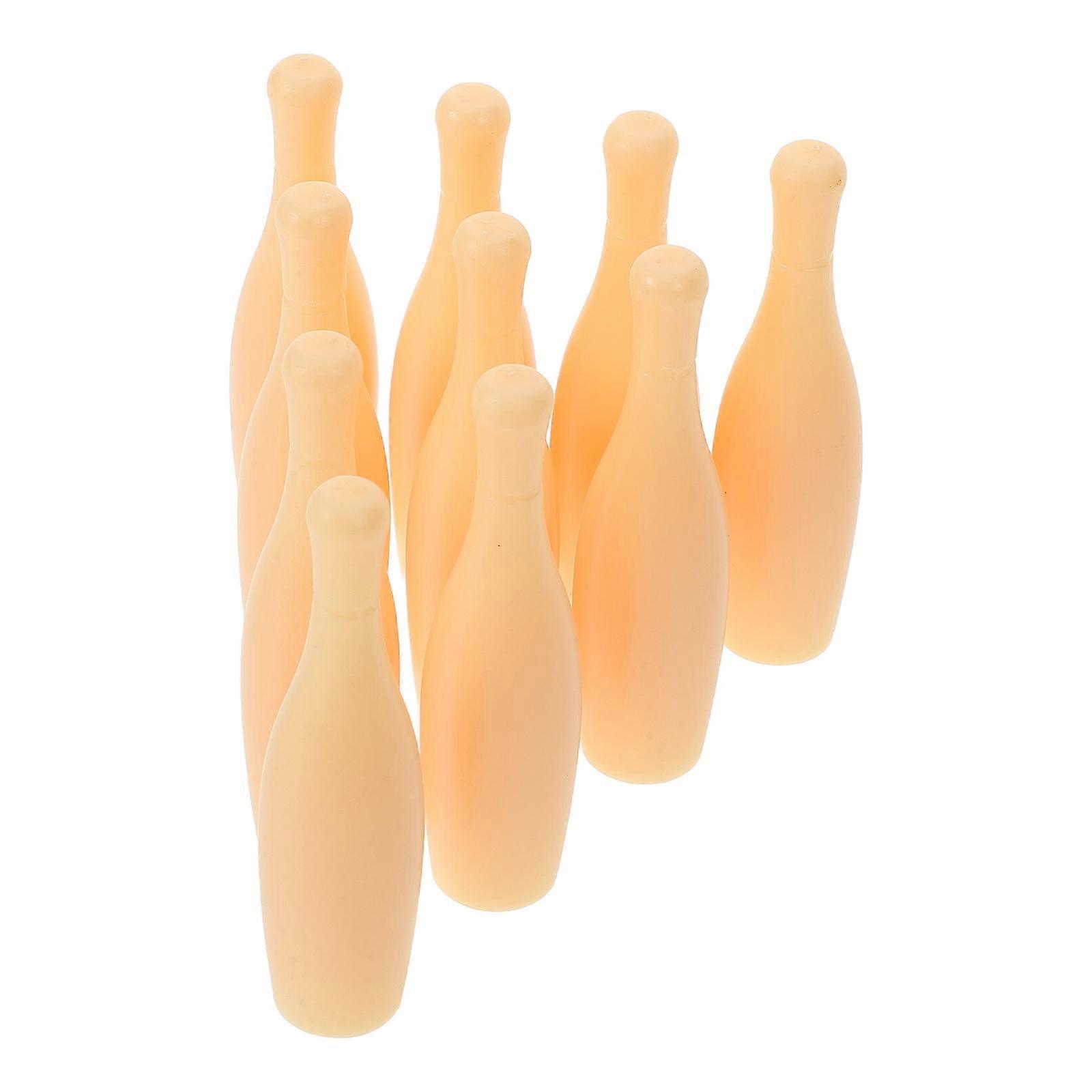 Bowling Pin Replacement Set for Kids Playing Containing 10Pcs Mini Pins